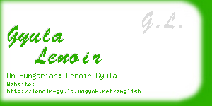 gyula lenoir business card